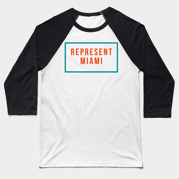 REPRESENT MIAMI Baseball T-Shirt by Car Boot Tees